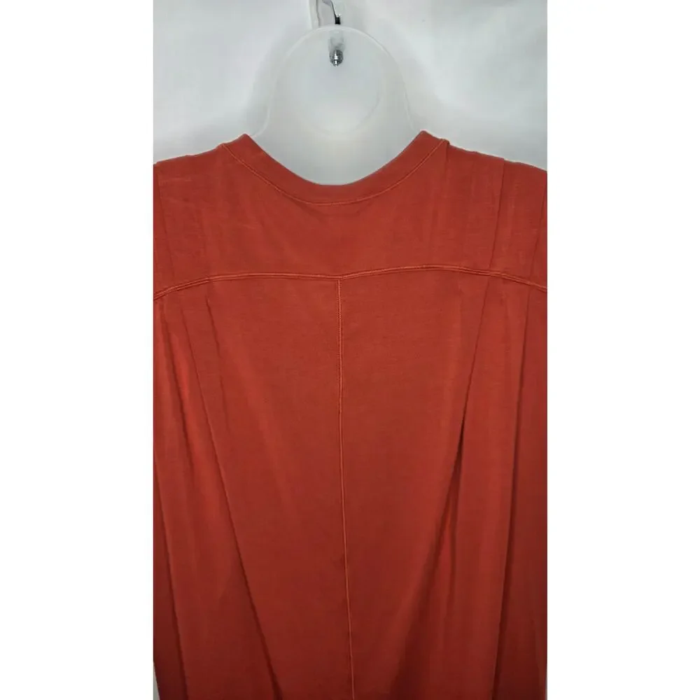 lululemon Modal Pleated Shoulder Tank Top W1DJMS Orange Sleeveless Yoga Studio
